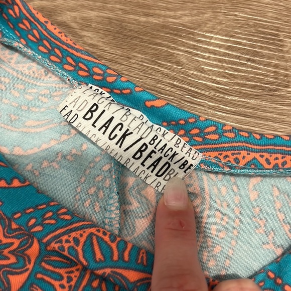 Flowy Pink and Blue Babydoll Dress Small - Picture 4 of 6